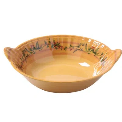 Yanco Olive Melamine 32 Fl Oz. Serving Bowl In Yellow