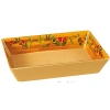 Yanco Olive Rectangular Deep Melamine Tray In Yellow