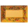 Yanco Olive Rectangular Melamine Platter In Yellow