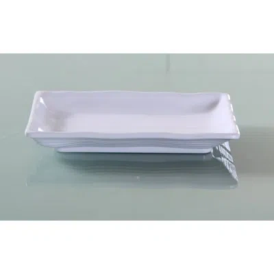 Yanco Osaka Deep Melamine Bread And Butter Plate In White