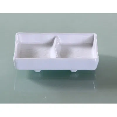 Yanco Osaka Double Divided Melamine Condiment Server In White