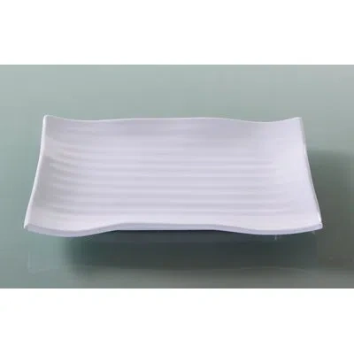 Yanco Osaka Rectangular Melamine Platter In White