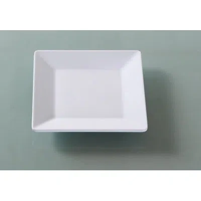 Yanco Osaka Square 7" Melamine Appetizer Plate In White