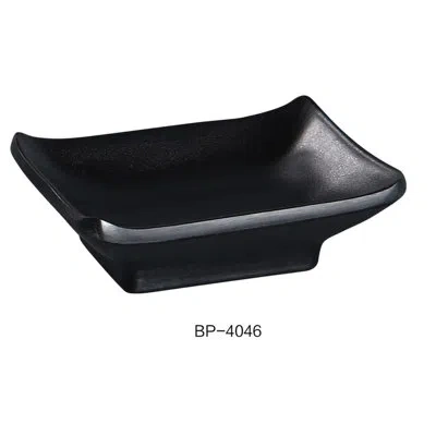 Yanco Pearl Square Melamine Condiment Server In Black