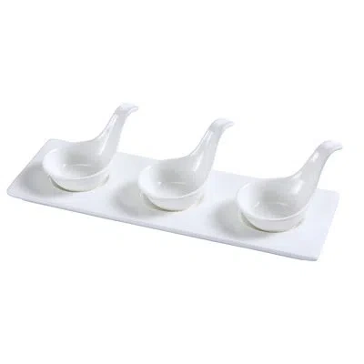 Yanco Piscataway Condiment Server In White