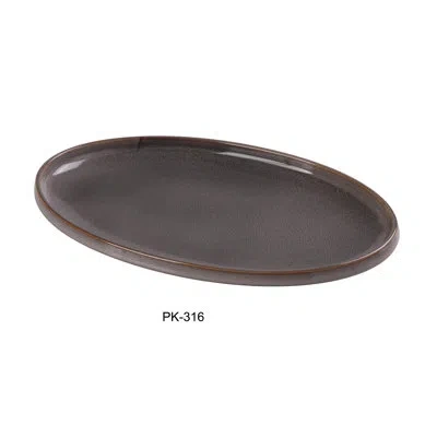 Yanco Pk-316 Peacock Dinner Plate In Gray