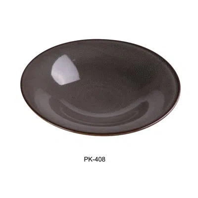 Yanco Pk-408 Peacock Soup / Salad Plate In Gray