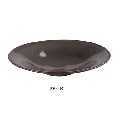 Yanco Pk-410 Peacock Soup / Salad Plate In Gray