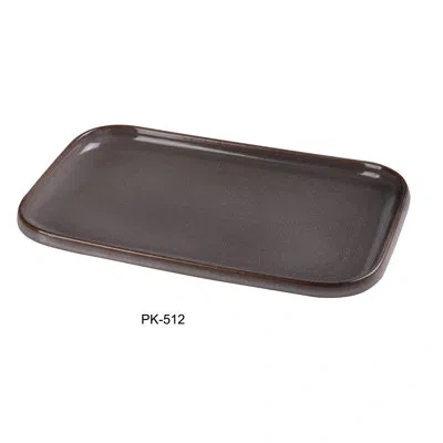 Yanco Pk-512 Peacock Sushi / Display Plate In Gray
