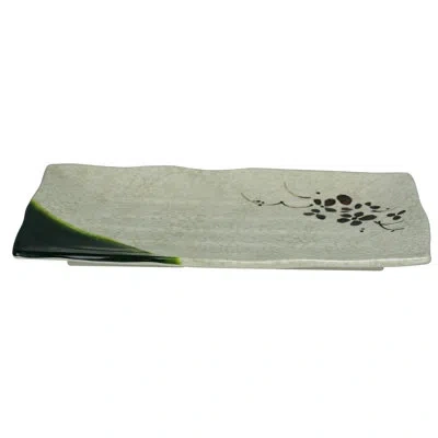 Yanco Ripple Melamine Dinner Plate In Gray