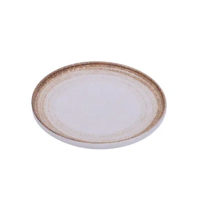 Yanco Rockeye 10" Dinner Plate In Brown;white