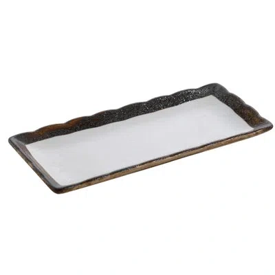 Yanco Rockeye 10" Dinner Plate In White