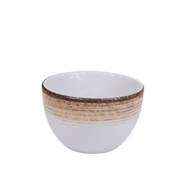 Yanco Rockeye 10 Oz. Soup Bowl In Brown;white