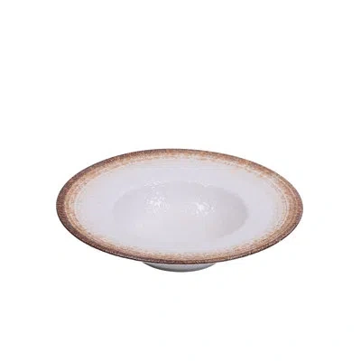 Yanco Rockeye 10 Oz. Soup Bowl In Brown;white