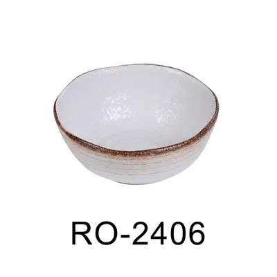 Yanco Rockeye 14 Oz. Nappie Dessert Bowl In Brown;white
