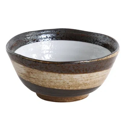 Yanco Rockeye 14 Oz. Salad Bowl In Brown;beige
