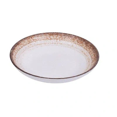 Yanco Rockeye 20 Oz. Pasta Bowl In Brown;white