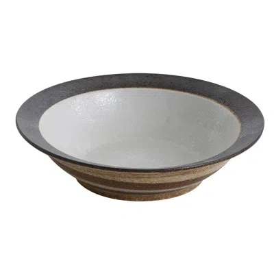 Yanco Rockeye 24 Oz. Rim Salad Bowl In Brown;beige