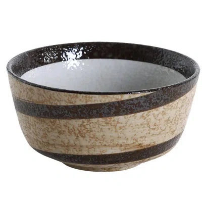 Yanco Rockeye 32 Oz. Soup Bowl In Brown;beige