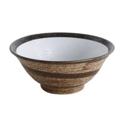 Yanco Rockeye 40 Oz. Noodle Rice Bowl In Brown;beige