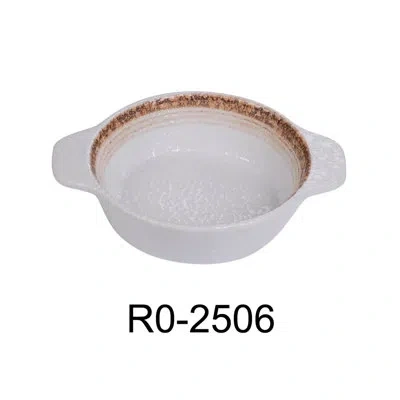 Yanco Rockeye 7 Oz. Dessert Bowl In Brown;white