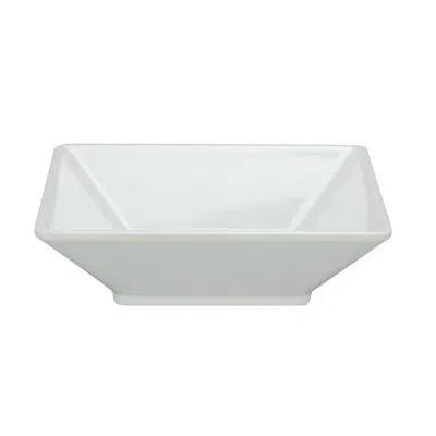Yanco Rome 22 Oz. Square Melamine Salad Bowl In White