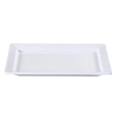Yanco Rome Deep Display Melamine Platter In White