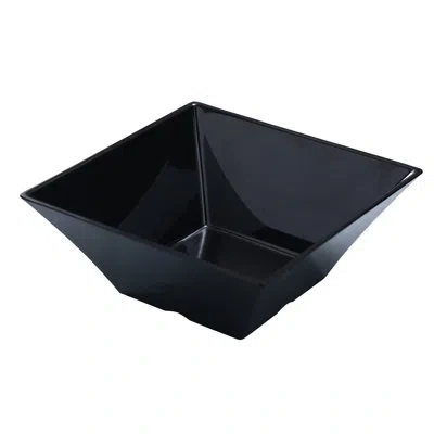 Yanco Rome Square Melamine 256 Fl Oz. Serving Bowl In Black