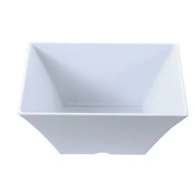 Yanco Rome Square Melamine 256 Fl Oz. Serving Bowl In White