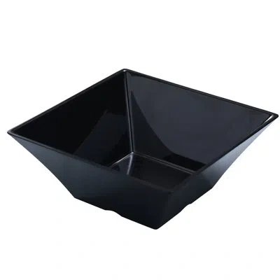 Yanco Rome Square Melamine 98 Fl Oz. Serving Bowl In Black