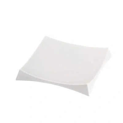Yanco Rome Square Sushi With Foot Melamine Platter In White