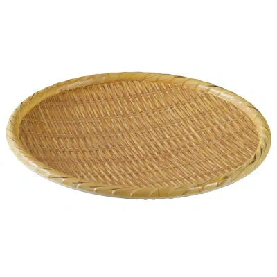 Yanco Round Melamine Platter In Yellow