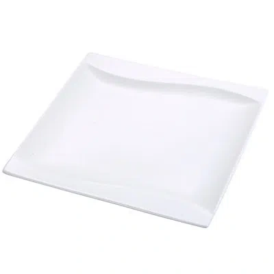 Yanco Sea Wave 12" Dinner Plate In White