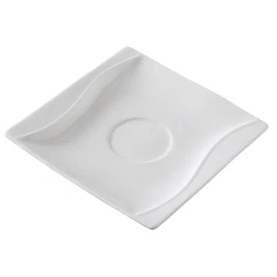 Yanco Sea Wave 5.5" Bone China Saucer In White