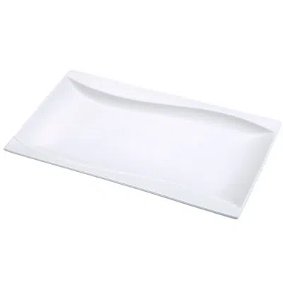 Yanco Sea Wave 7.5" Appetizer Plate In White