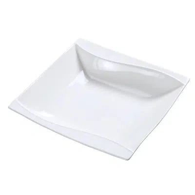 Yanco Sea Wave 8" Salad Plate In White