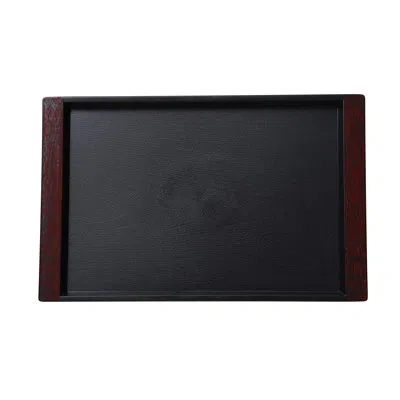 Yanco Serving Tray In Black;brown