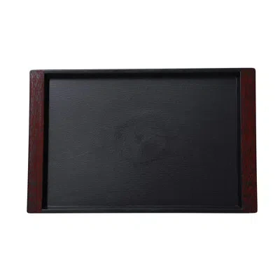 Yanco Serving Tray In Black;red