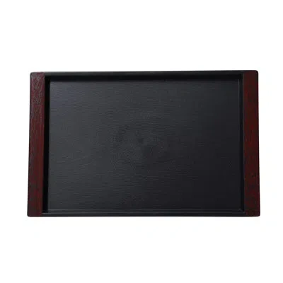 Yanco Serving Tray In Black;red