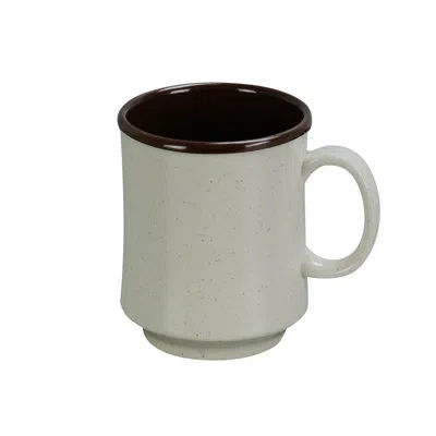 Yanco Sesame Melamine Coffee Mug In Tan