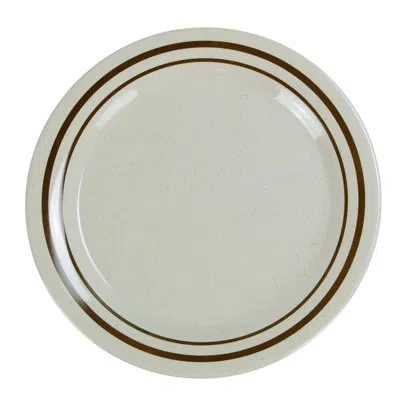 Yanco Sesame Round Melamine Bread And Butter Plate In Tan,brown
