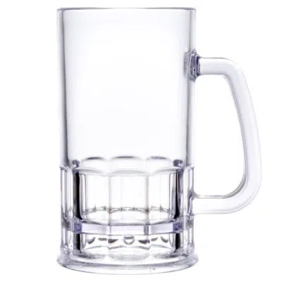 Yanco Stemware 10 Oz. Plastic Beer Mug In Clear