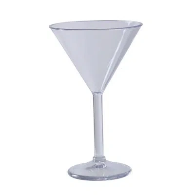Yanco Stemware 6 Oz. Plastic Martini Glass In Clear