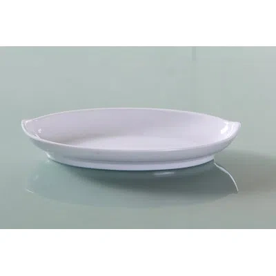 Yanco Venice Deep Melamine Dessert Plate In White