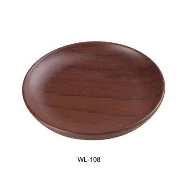 Yanco Wl-108 Woodland 8" X 5/8" Round Plate In Brown