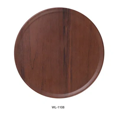 Yanco Wl-1108 Woodland 8 1/4" X 3/4" Round Plate In Brown