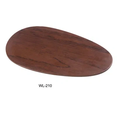 Yanco Wl-210 Woodland 10 1/4" X 6 1/2" X 3/4" Oval Plate In Brown