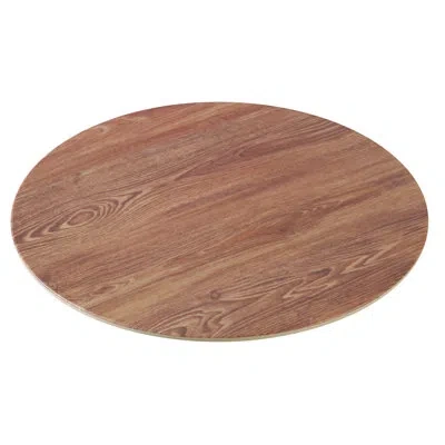 Yanco Wood And Banboo Look Tray Round 10" Diameter Melamine Cheese Board & Platter In Brown