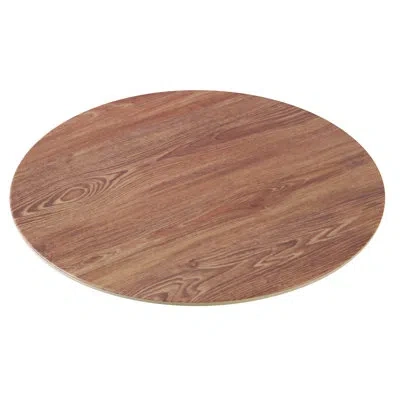 Yanco Wood And Banboo Look Tray Round 12" Diameter Melamine Cheese Board & Platter In Brown