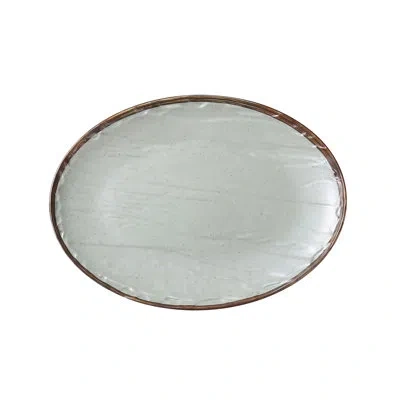 Yanco Yoto 11" Melamine Dinner Plate In Brown;gray